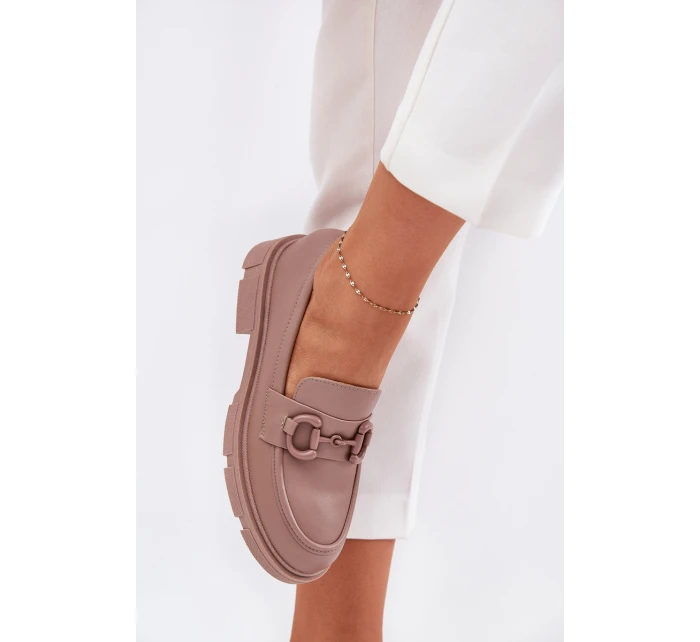 Dámské Mokasíny Eko Kůže S Ozdobným Detalem Khaki model 21689817 - Boto Dámské Mokasíny Eko Kůže S Ozdobným Detalem Khaki model 21689817 - Boto