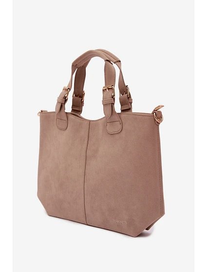 Bežová kabelka z imitace semiše Clarette