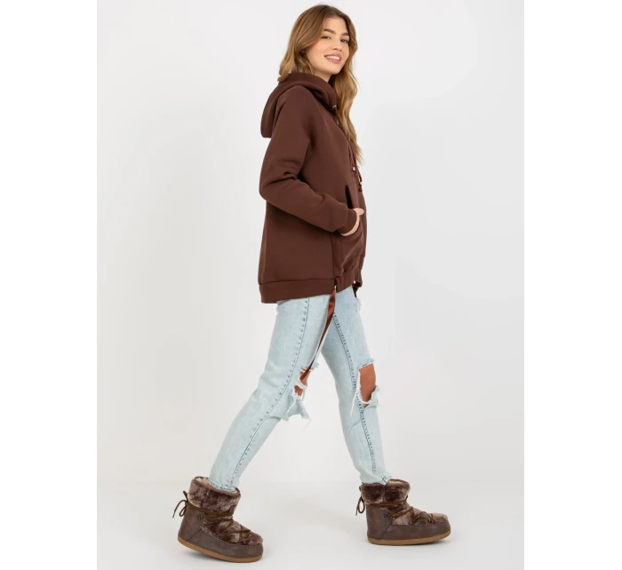 Mikina TW BL 1003.95P tmavě hnědá