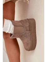 Dámské sněhule s elastickou vsadkou Kiora – khaki Dámské sněhule s elastickou vsadkou Kiora – khaki