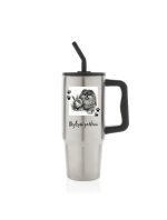 Personalizovaná termoska s barevným víčkem - fotografie s mazlíčkem Personalizovaná termoska s barevným víčkem - fotografie s mazlíčkem