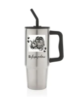 Personalizovaná termoska s barevným víčkem - fotografie s mazlíčkem
