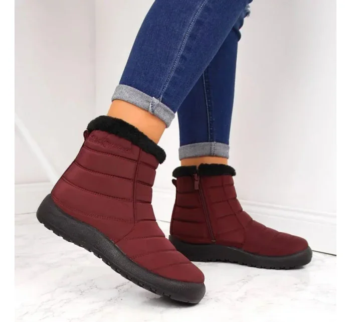 Dámské nepromokavé sněhové boty Vínová NEWS model 19368052 - Inello Dámské nepromokavé sněhové boty Vínová NEWS model 19368052 - Inello