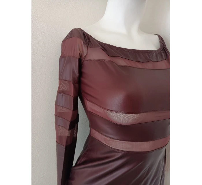 Dámské sexy šaty 18966 tmavě bordové - Koucla