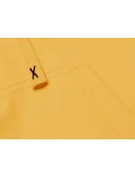 Krátká žlutá tepláková mikina s kapucí model 20086946 - J.STYLE Krátká žlutá tepláková mikina s kapucí model 20086946 - J.STYLE