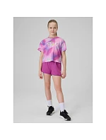 Dívčí rychleschnoucí sportovní tričko model 22210019 dětské - 4F Dívčí rychleschnoucí sportovní tričko model 22210019 dětské - 4F