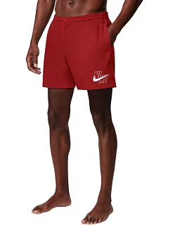 Plavky Nike Logo Lap 5" Volley, červené, NESSG574 614