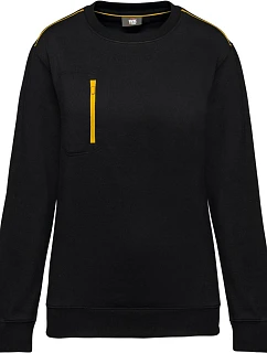 WK WK 403 Pracovní mikina "Day-to-Day" 20.W403 black/yellow