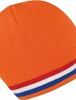 Result Headwear R 368X Pletená čepice s kontrastními pruhy 28.368X orange/red-white-blue