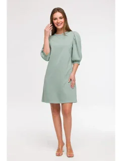 Šaty áčkového střihu s rukávy mátové model 21047135 - BeWear