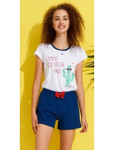 Dámské krátké pyžamo FA6712PB - Noidinotte