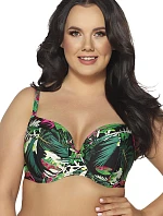 Vrchní díl plavek SK-201 zelený s potiskem - Ava