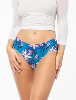 Dámské kalhotky Tissento Simple Classic modré s květy - Julimex