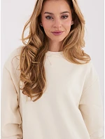 Bawełniana damska bluza basic Goodlookin ecru model 21935970 - Factory Price Bawełniana damska bluza basic Goodlookin ecru model 21935970 - Factory Price