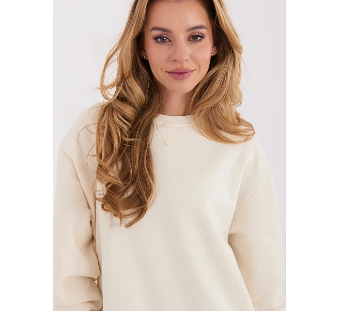 Bawełniana damska bluza basic Goodlookin ecru (A1047) Bawełniana damska bluza basic Goodlookin ecru (A1047)