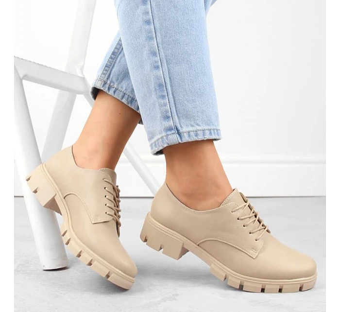 M.Daszynski W SAN33C béžové polobotky M.Daszynski W SAN33C béžové polobotky