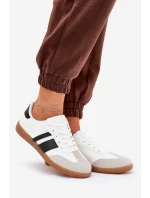 Nízké dámské sneakersy z eko kůže bílé Nonalorin