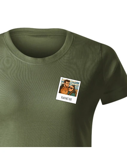 Personalizované dámské tričko s polaroidem 