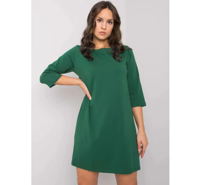 Dámské šaty RV SK 7321.70 tmavě zelené - Rue Paris Dámské šaty RV SK 7321.70 tmavě zelené - Rue Paris