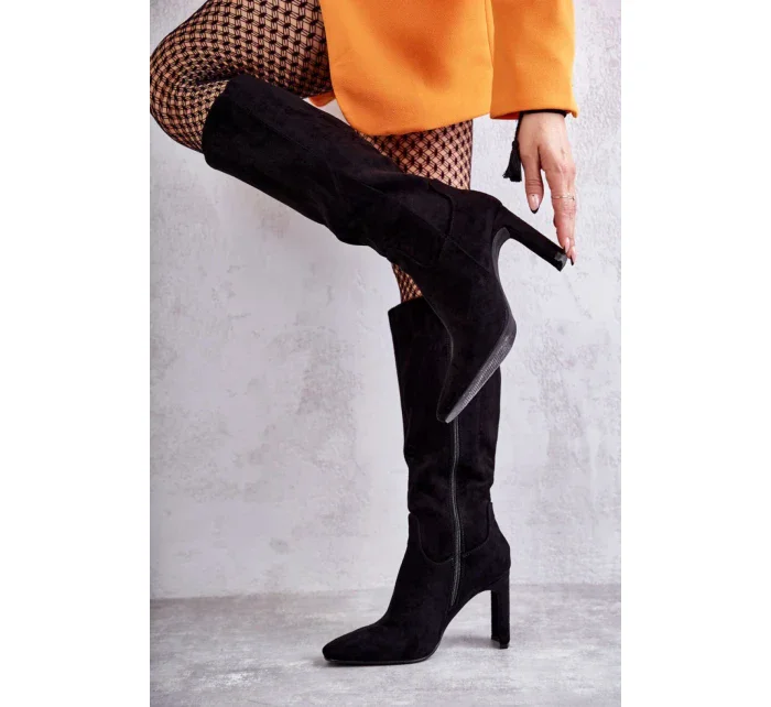 Kozačky na podpatku  model 173449 Step in style