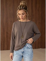 Dámská bavlněná blůza oversize s přívěskem Fango FashionStreet RY2943 Dámská bavlněná blůza oversize s přívěskem Fango FashionStreet RY2943