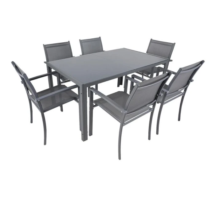 ZAHRADNÍ STŮL 150x90x73 cm tmavě šedý