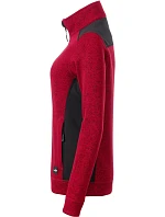 JN Dámská pracovní pletená fleece bunda Strong 02.0 red melange/black model 22492730 - Daiber JN Dámská pracovní pletená fleece bunda Strong 02.0 red melange/black model 22492730 - Daiber
