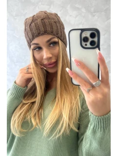 Fleecová čepice mocca model 18750133 - K-Fashion