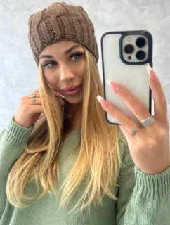 Fleecová čepice  mocca model 18750133 - K-Fashion