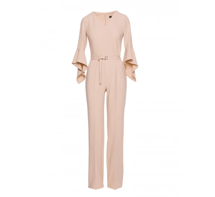 Kombinéza s rukávy béžová model 21319111 - STYLOVE Kombinéza s rukávy béžová model 21319111 - STYLOVE