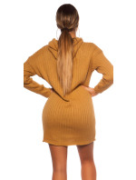 Sexy KouCla XXL knit minidress with hoodie