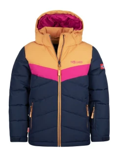 Trollkids Dívčí zimní bunda s kapucí Gryllefjord zateplená tmavě modrá (461-165)