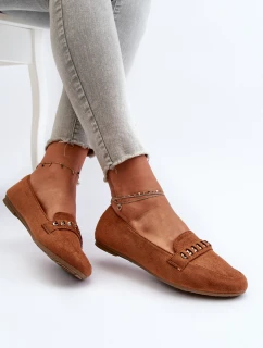 Lesklé dámské mokasíny s řetízkem Camel model 21656869 - Boto