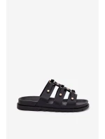 Dámské Pantofle S Pásky Černé model 21697288 - Boto Dámské Pantofle S Pásky Černé model 21697288 - Boto