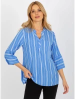 Dámská halenka D73771M11062C modrá - FPrice Dámská halenka D73771M11062C modrá - FPrice