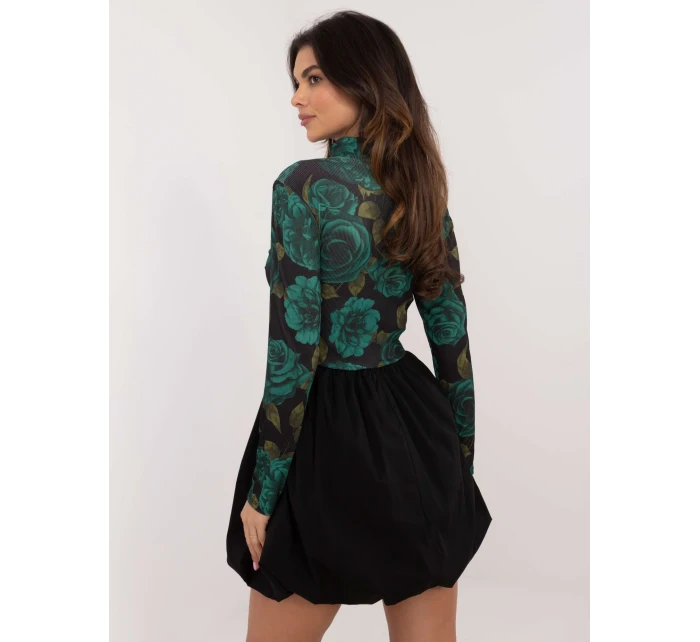 Šaty DHJ SK model 20590129 černé a zelené - FPrice