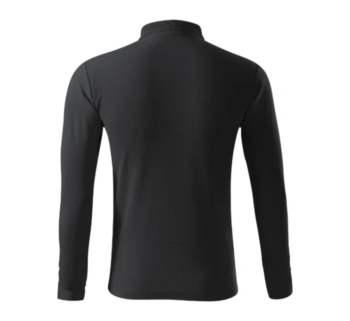 Pique Polo LS polokošile pánská ebony gray