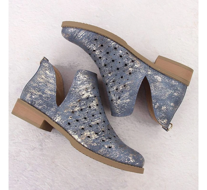 Dámské boty W  modré M.Daszynski model 22106355 - SWEET SHOES