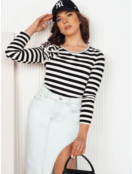 Dámská pruhovaná halenka černá Dstreet model 21975619 - FashionStreet