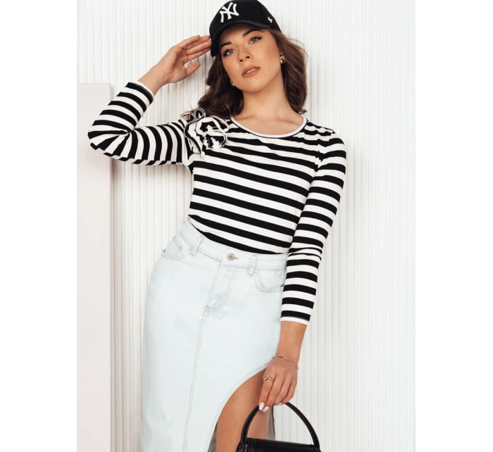 Dámská pruhovaná halenka černá Dstreet model 21975619 - FashionStreet