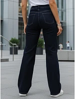 Jeansy damskie wide leg z wysokim stanem granatowe model 22101989 - FashionStreet Jeansy damskie wide leg z wysokim stanem granatowe model 22101989 - FashionStreet