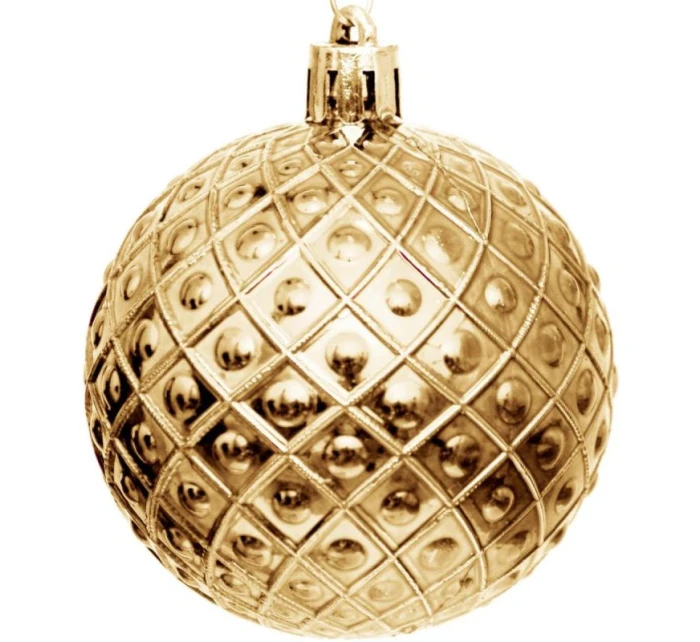 DEKORATIVNÍ PLASTOVÁ CETKA 6CM SADA 35 KS ZLATÁ