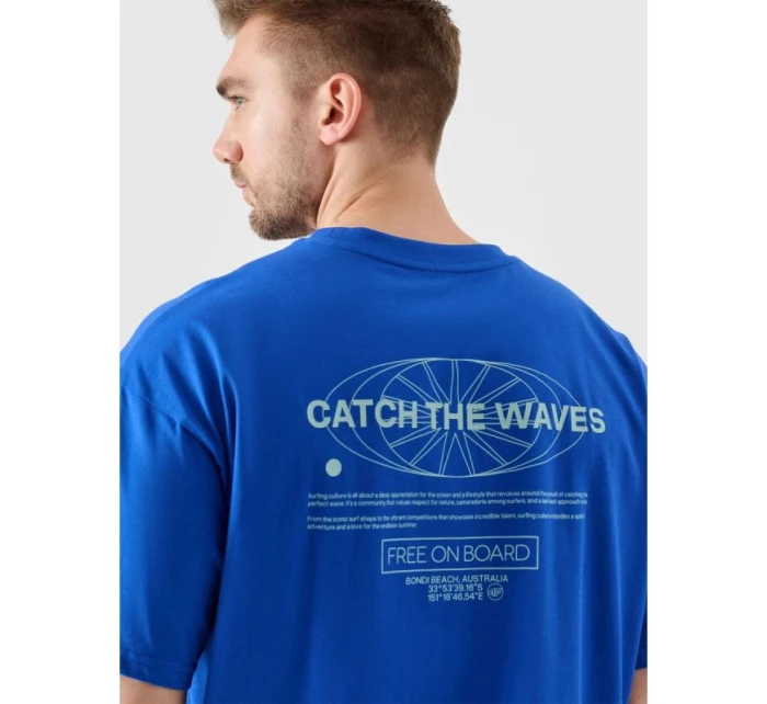 Pánské tričko oversize s potiskem 4F 4FRSS24TTSHM2535-36S