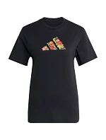 Dámské tričko adidas Floral Regular Graphic, černé, KT2766 Dámské tričko adidas Floral Regular Graphic, černé, KT2766