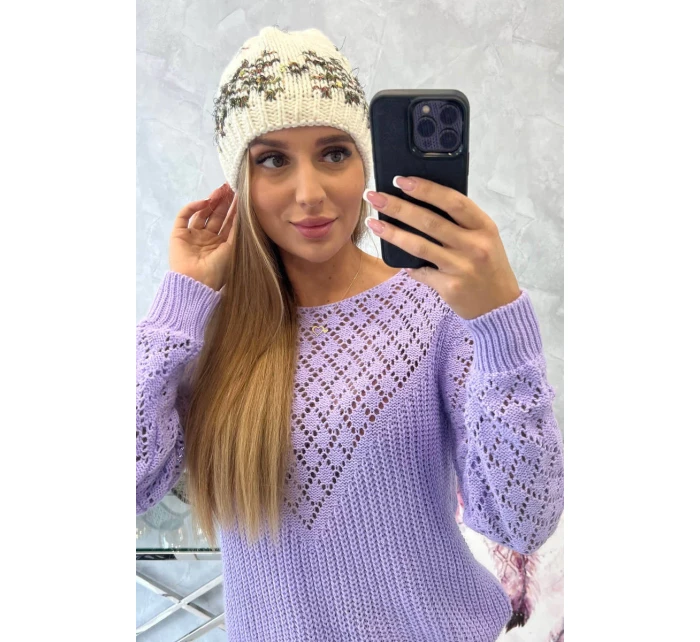 Dámská čepice Florence K350 ecru+khaki