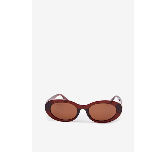 Dámské sluneční brýle s perlami Hnědé