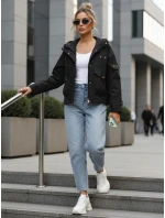 Kurtka przejściowa damska z kapturem i czarna model 22035960 - FashionStreet