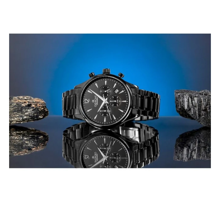 Pánské hodinky Giewont Chronograph Sapphire Black GW6310-B1