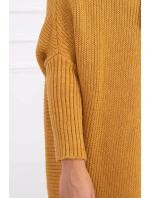 Svetr s netopýřími rukávy hořčicové barvy Svetr s netopýřími rukávy hořčicové barvy