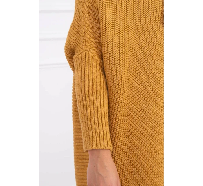 Svetr s netopýřími rukávy hořčicové barvy Svetr s netopýřími rukávy hořčicové barvy